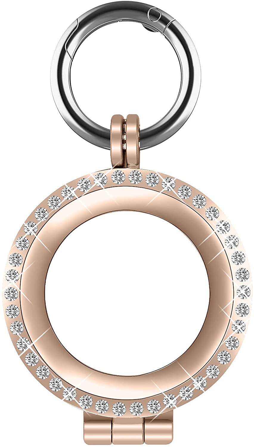 Diamond Glitter Crystal AirTag Tracker Holder Loop Case Cover Ring Key